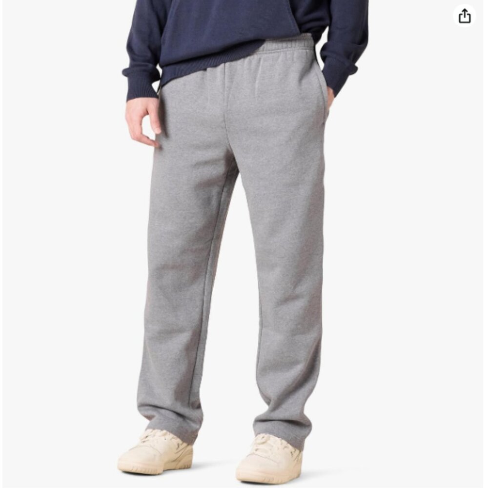 Amazon Essentials Men's Fleece Open Bottom Sweatpant - Large
